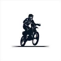 Motocross logo design template vector