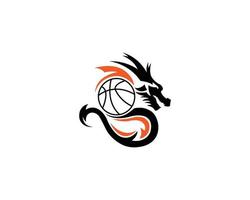 Dragon With a Soccer Ball Symbol Vector Logo Design Template.