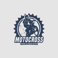 Extreme motocross sport logo design template vector