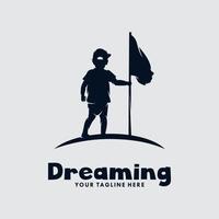 Kids dream logo design template vector