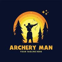 Archery Logo Template Design Vector