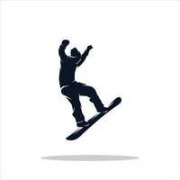 snowboard logo design template vector