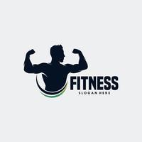 diseño de logotipo de gimnasio deportivo de fitness vector