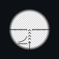 sniper sight with measurement marks vector