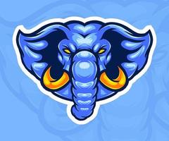 elephant head mascot illustration. vector