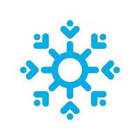 icono de invierno de copo de nieve para diseño gráfico vector