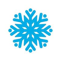 icono de invierno de copo de nieve para diseño gráfico vector