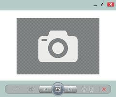 Web image viewer template . Vector