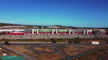 Aerial ascending view of Portimao circuit video