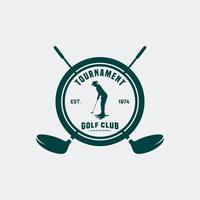 golf sport logo template design vector