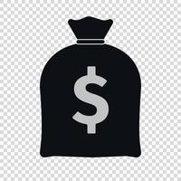 Money bag icon vector