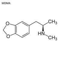 Skeletal formula of methylenedioxymethamphetamine vector
