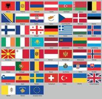 Vector illustration of different countries flags set