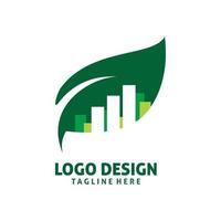 diseño de logotipo de hoja de ciudad ecológica vector