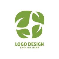 diseño de logotipo de grupo de hoja verde vector