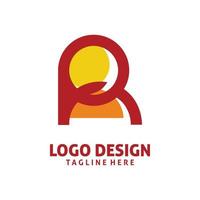 diseño de logotipo de letra b roja vector