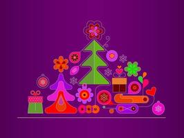 Christmas and New Year Background Design vector