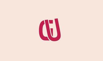 alfabeto letras iniciales monograma logo gu, ug, g y u vector