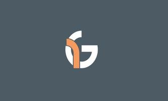 Alphabet letters Initials Monogram logo RG, GR, R and G vector