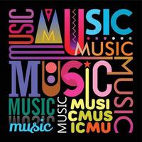 Music Text Design vector