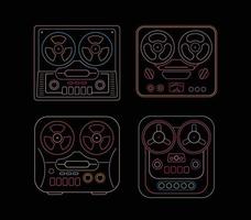 Retro Tape Recorders vector