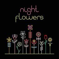 vector de flores de noche
