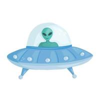 alien UFO illustration vector