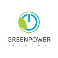 plantilla de logotipo de energía verde