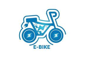E bike logo and icon design template vector