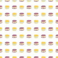 Seamless cake pattern. Sweets and candy background. Doodle vector illustration with sweets and candy icons