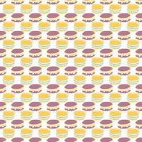 Seamless cake pattern. Sweets and candy background. Doodle vector illustration with sweets and candy icons
