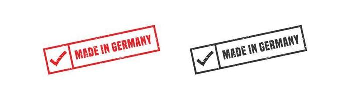 Made in germany stamp rubber with grunge style on white background. vector