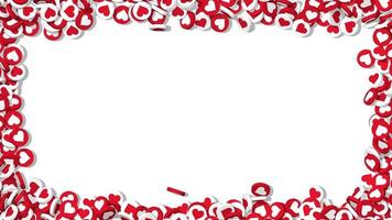 3D Heart Like Coming From Sides, Social Media 3D Background Rendering, Chroma key video