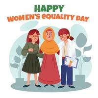 feliz dia de la igualdad de la mujer vector