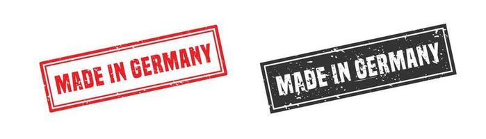 Made in germany stamp rubber with grunge style on white background. vector