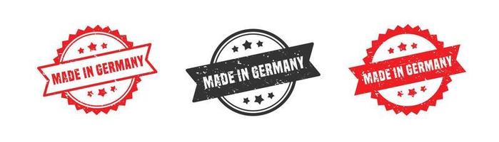 Made in germany stamp rubber with grunge style on white background. vector