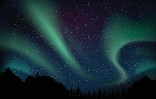 Northern Lights Aurora Background vector
