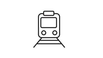 ilustración de vector de icono de línea de tren y ferrocarril