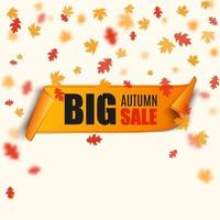 Autumn Sale Ribbon Banner. vector