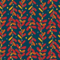 Seamless botanical pattern with leaves vector