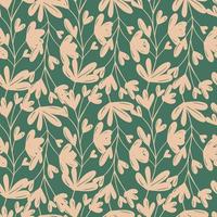 Seamless botanical pattern with leaves vector