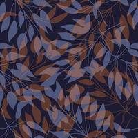 Seamless botanical pattern with leaves vector