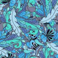 seamless background with abstract feathers vector