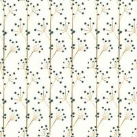 Seamless botanical pattern with leaves vector