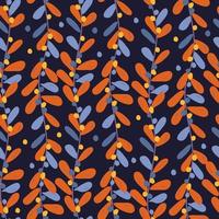 Seamless botanical pattern with leaves vector