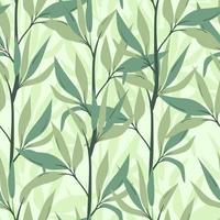 Seamless botanical pattern with leaves vector