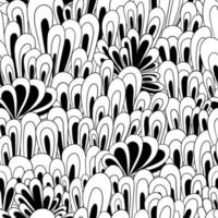 Seamless background with abstract leaves and flowers vector