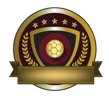 Golden soccer logo vector