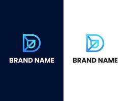 letter d and u mark modern logo design template vector