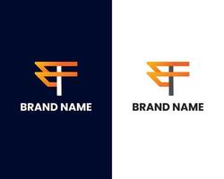 letter t and m mark modern logo design template vector